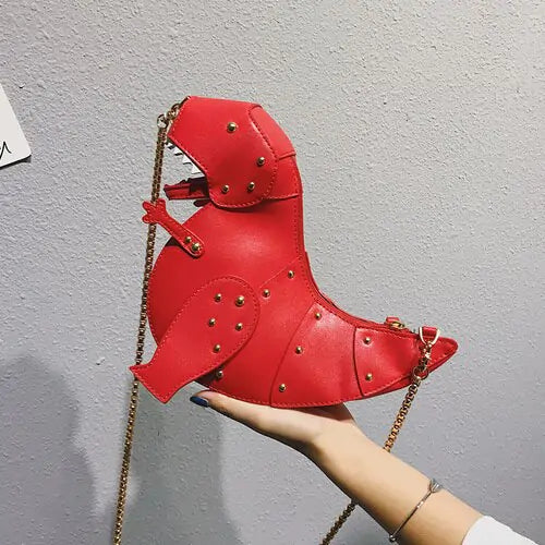 Bolso de cuero de dinosaurio