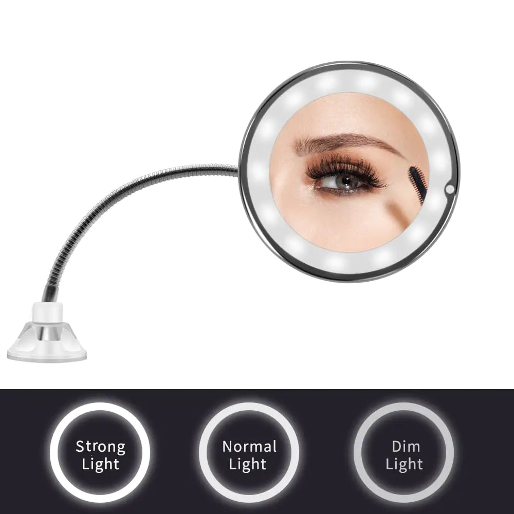 Espejo de maquillaje con luz LED