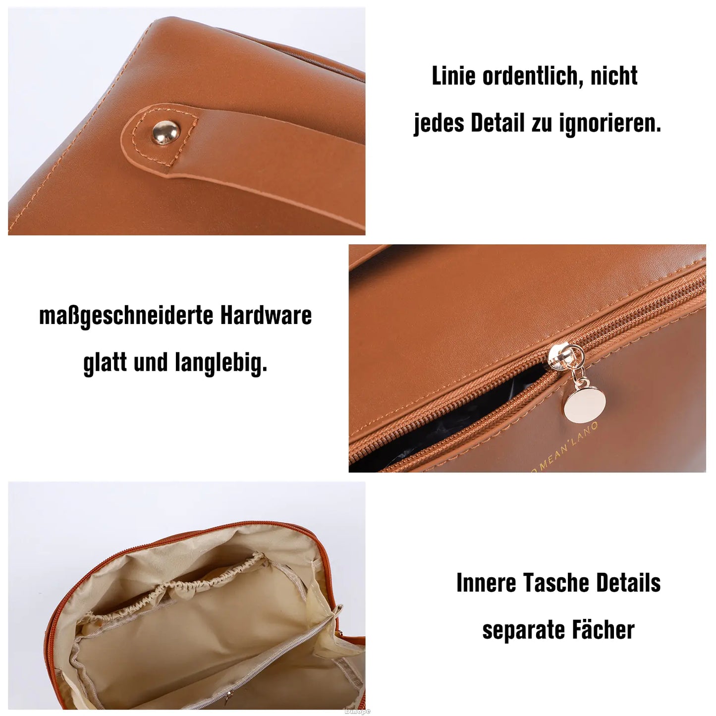 Large-Capacity Leather Cosmetic Bag