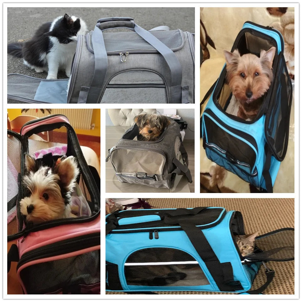 Bolsa de viaje para portador de mensajero para mascotas