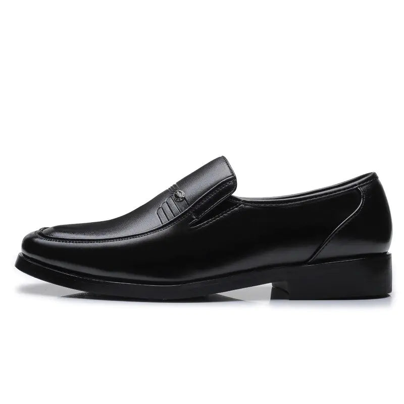 Zapatos formales de cuero negro para hombre