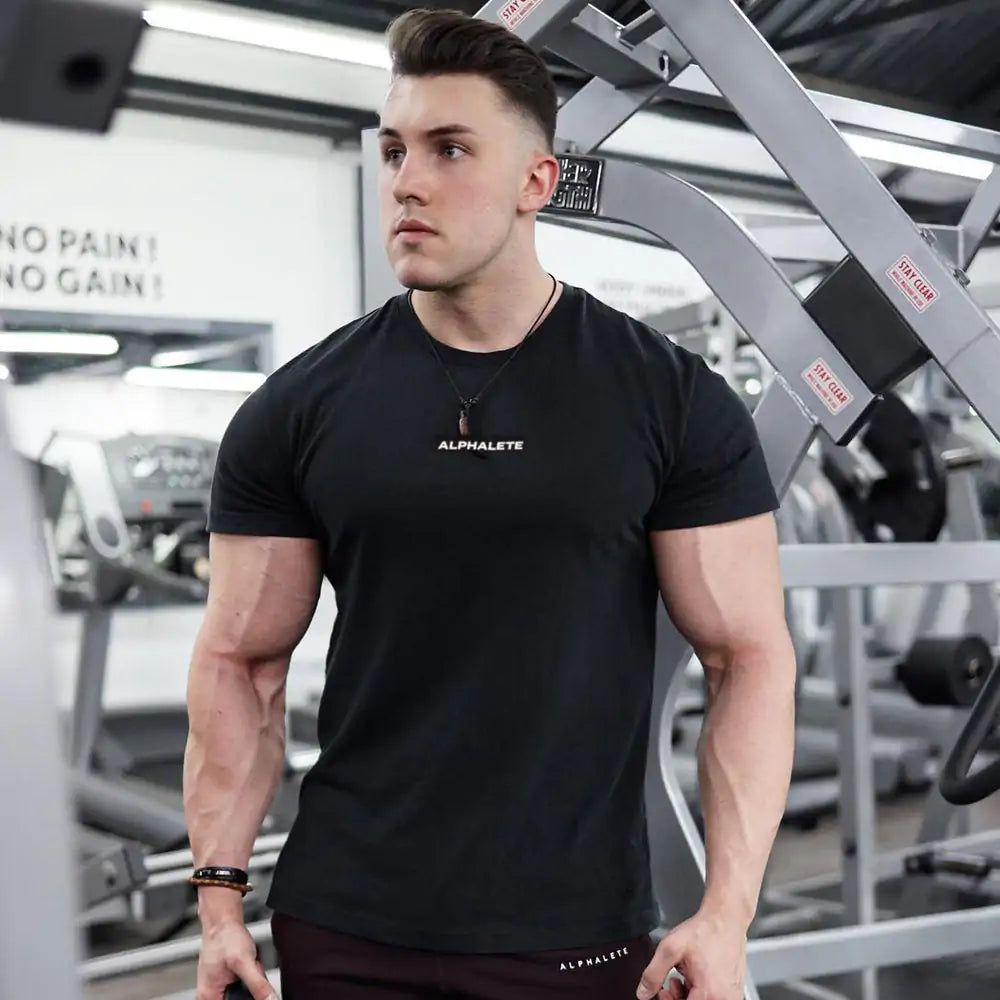 Camiseta ajustada de gimnasio para hombres