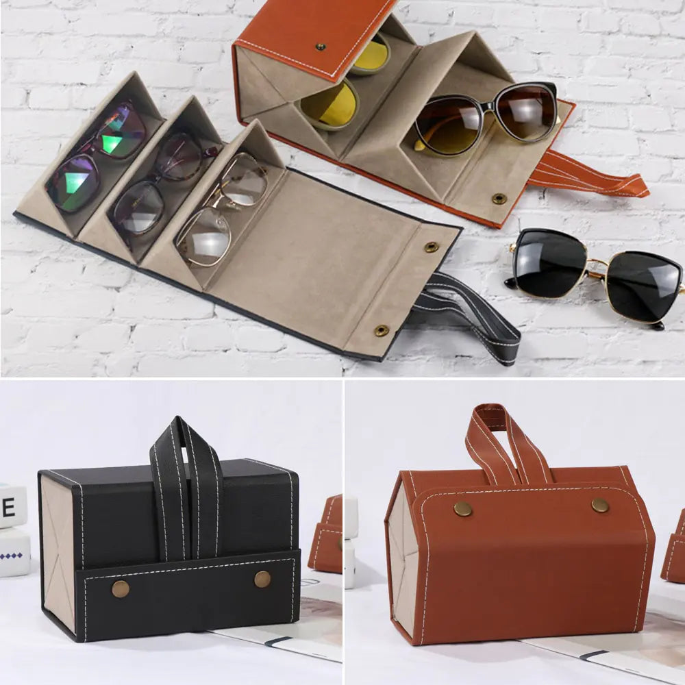 Organizador de gafas portátil con múltiples ranuras