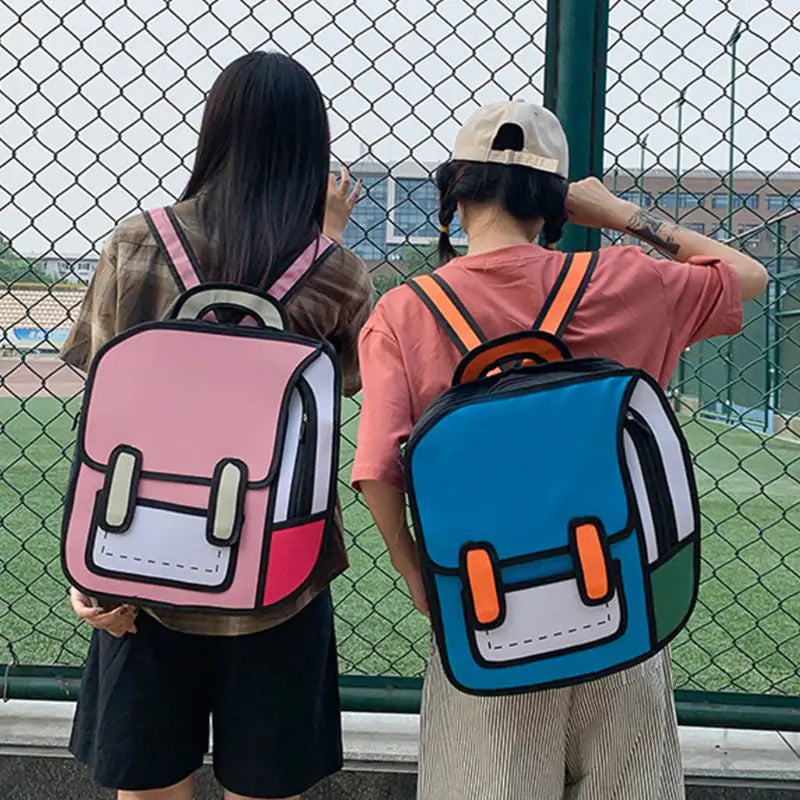 Mochila de cómic linda unisex de moda