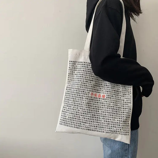 Bolso tote de lona con un solo hombro