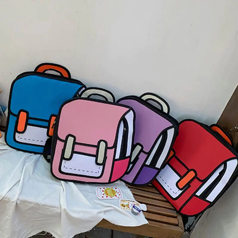 Mochila de cómic linda unisex de moda